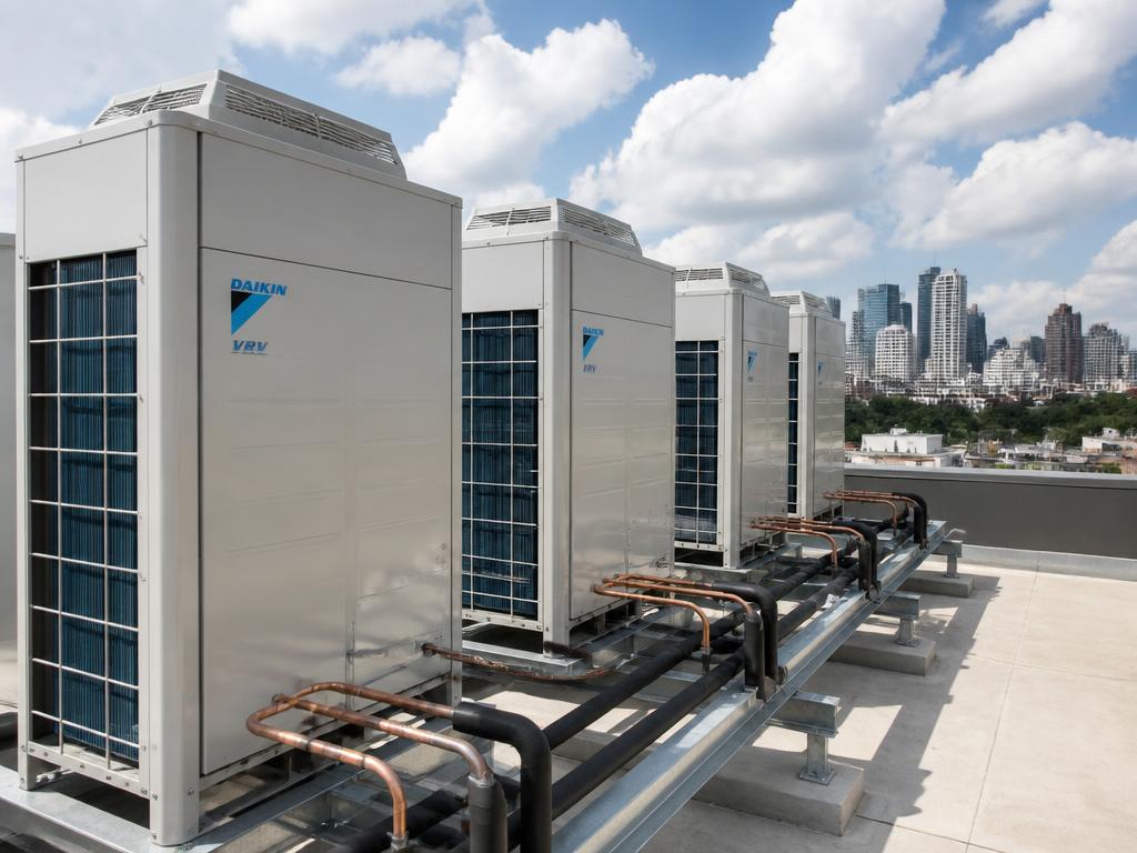 Sistema VRV / VRF instalado em ambiente real